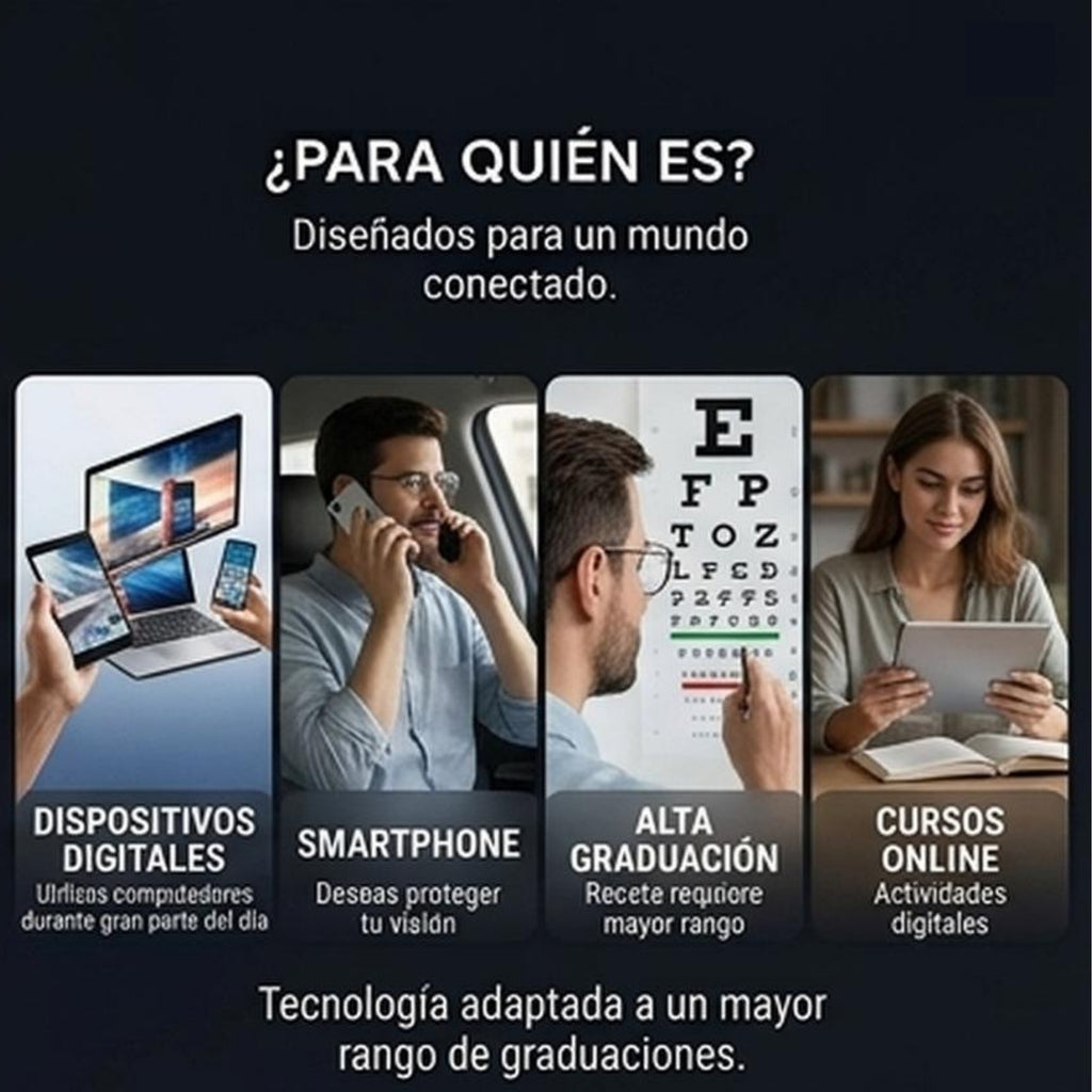 Digital Protect Plus | Tecnología visual diseñada para tu vida digital, sin importar tu receta óptica.