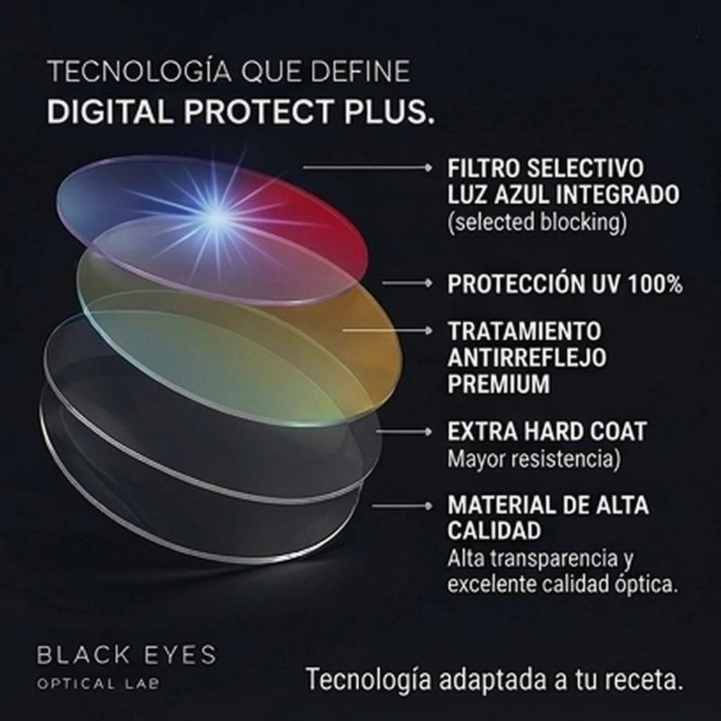 Digital Protect Plus | Tecnología visual diseñada para tu vida digital, sin importar tu receta óptica.