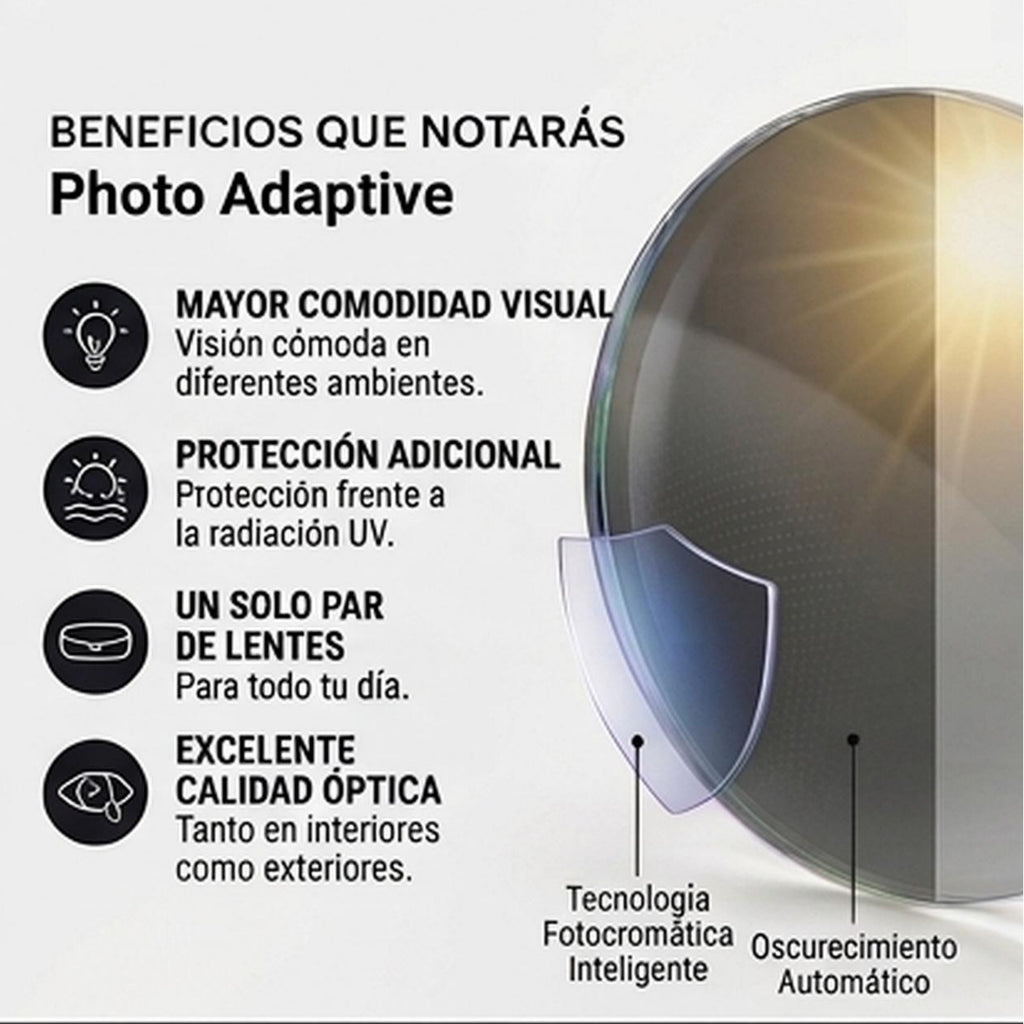 Photo Adaptive - CAFÉ -| Un solo par de lentes para todo tu día.